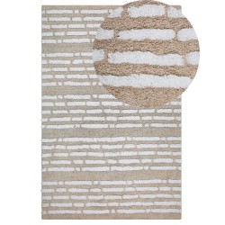 Dywan bawełniany 120 x 180 cm beżowy AHIRLI