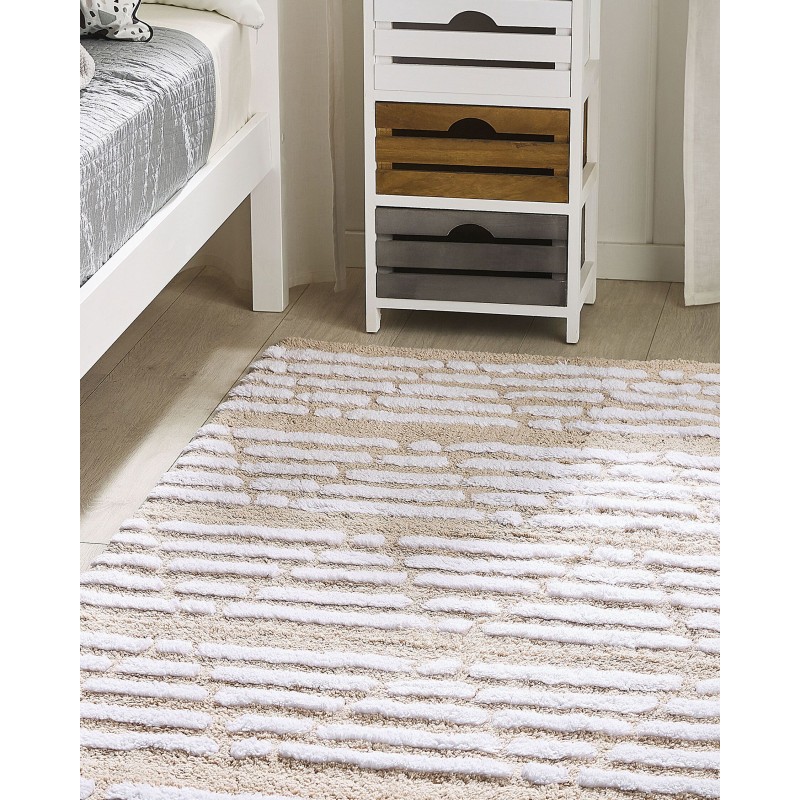 Dywan bawełniany 120 x 180 cm beżowy AHIRLI