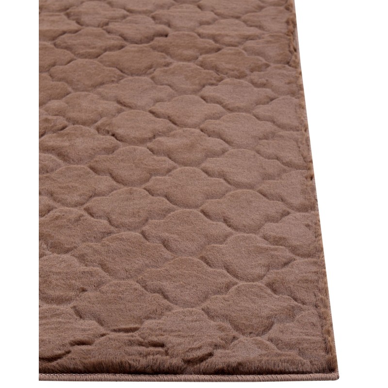 Dywan sztuczne futro królika 160 x 230 cm brązowy GHARO