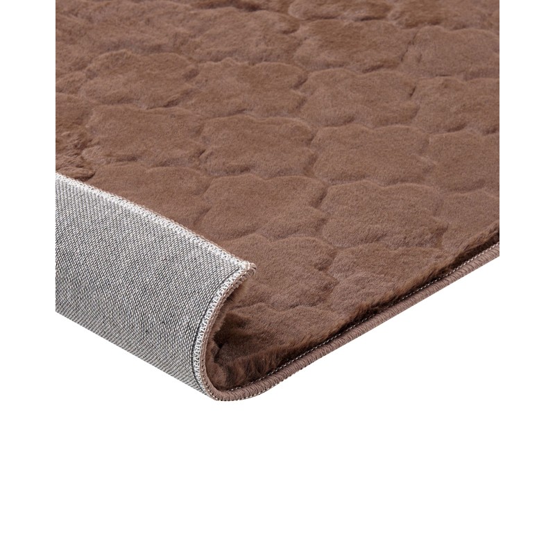 Dywan sztuczne futro królika 160 x 230 cm brązowy GHARO