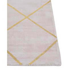 Dywan z wiskozy 80 x 150 cm różowy ATIKE