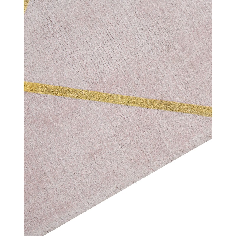 Dywan z wiskozy 80 x 150 cm różowy ATIKE