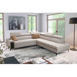 Venna IX Ecksofa mit Schlaffunktion, USB-Anschluss und aufklappbar