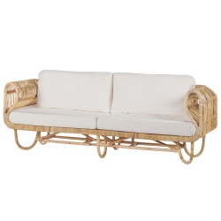 Sofa 2-osobowa rattanowa naturalna DOLCEDO