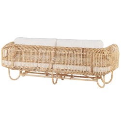Sofa 2-osobowa rattanowa naturalna DOLCEDO