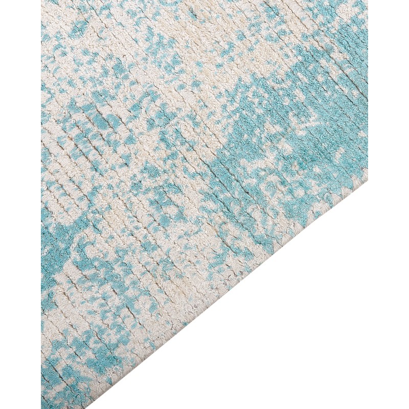 Dywan z wiskozy 160 x 230 cm niebieski z beżowym AKARSU