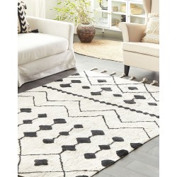 Dywan bawełniany 160 x 230 cm biało-czarny KHEMISSET