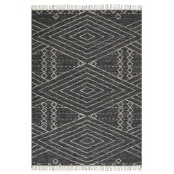 Dywan bawełniany 160 x 230 cm biało-czarny KHENIFRA