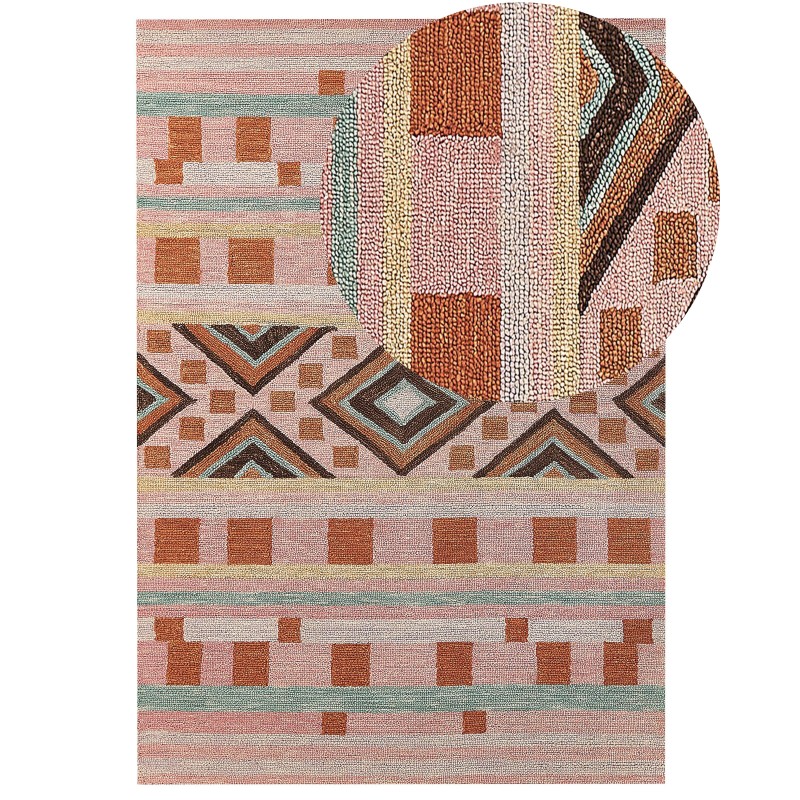 Dywan wełniany 160 x 230 cm wielokolorowy YOMRA