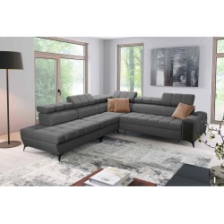 Venna IX corner sofa with sleeping function, USB port, and opening