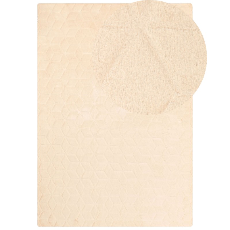 Dywan sztuczne futro królika 160 x 230 cm beżowy THATTA