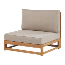 Sofa ogrodowa z certyfikowanego drewna akacjowego 3-osobowa jasna TIMOR II