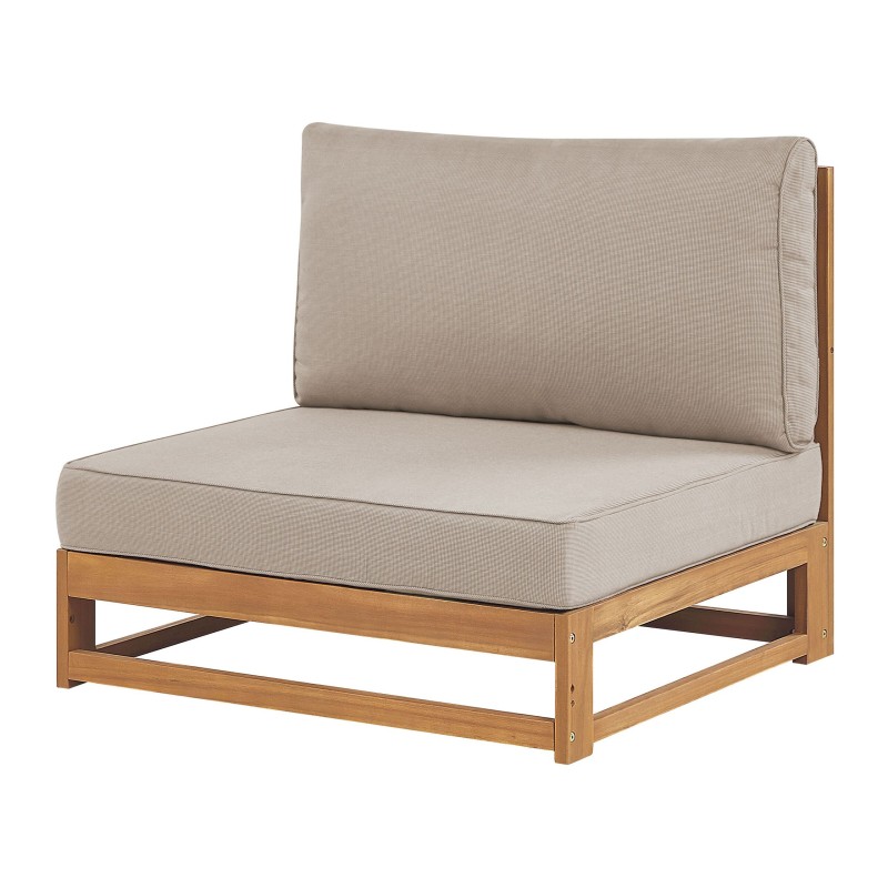 Sofa ogrodowa z certyfikowanego drewna akacjowego 3-osobowa jasna TIMOR II