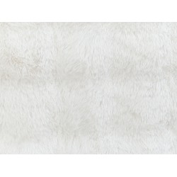 Koc SALKA Sztuczne futro 150 x 200 cm Biały