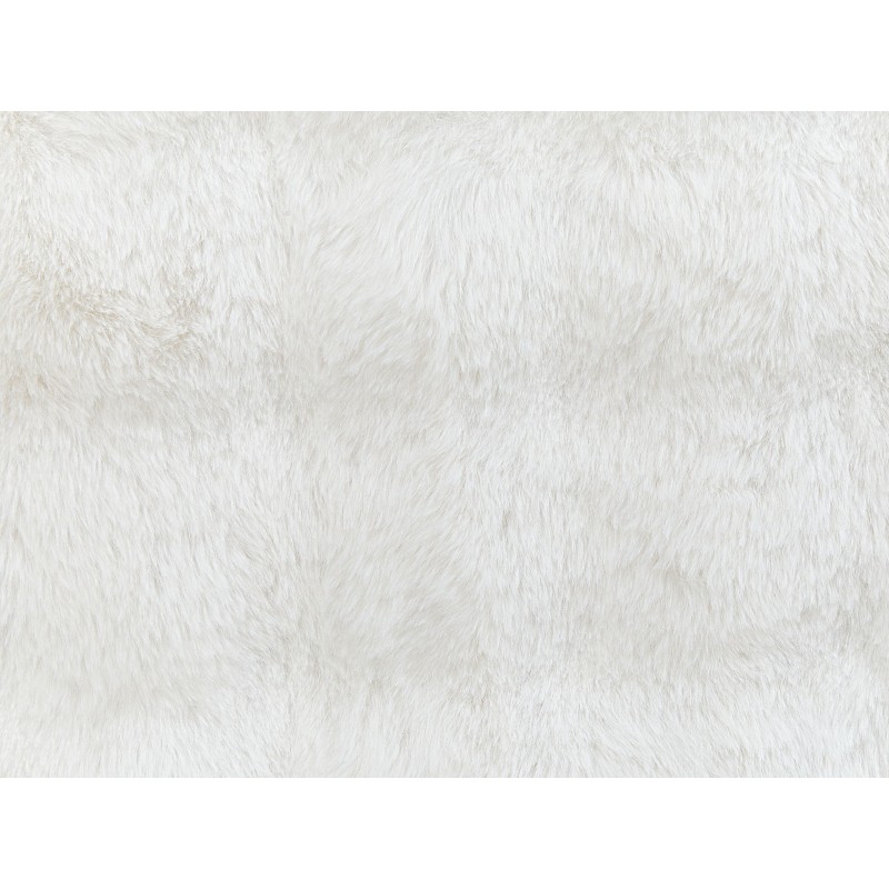 Koc SALKA Sztuczne futro 150 x 200 cm Biały