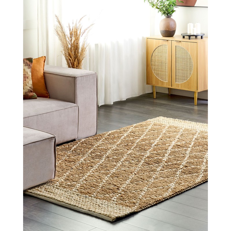 Dywan z juty 160 x 230 cm beżowy ZORAVA