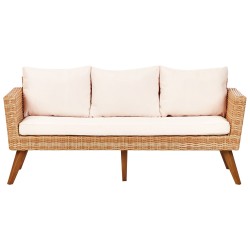 Zestaw ogrodowy ze stolikiem dla 5 osób VITTORIA Technorattan Złamana biel