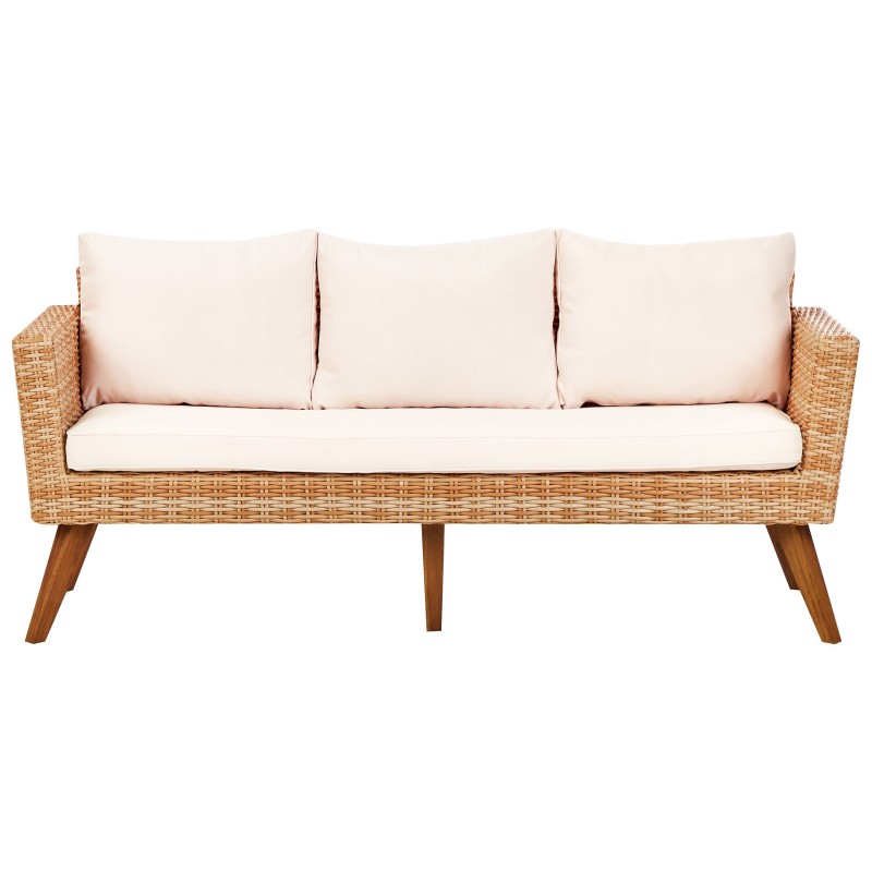 Zestaw ogrodowy ze stolikiem dla 5 osób VITTORIA Technorattan Złamana biel