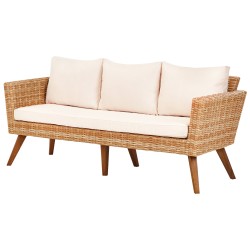 Zestaw ogrodowy ze stolikiem dla 5 osób VITTORIA Technorattan Złamana biel