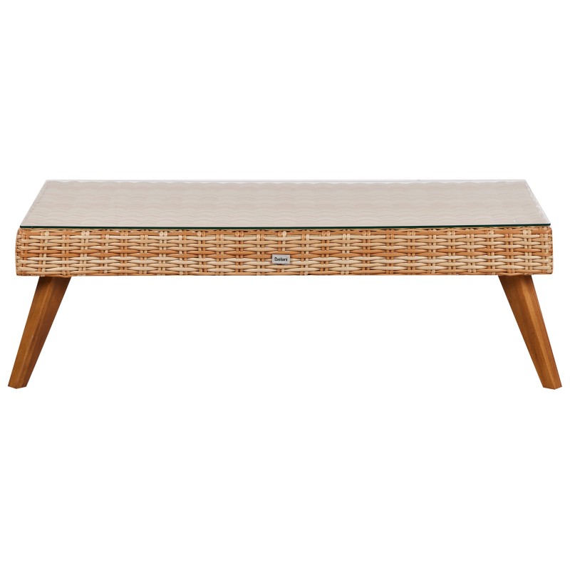 Zestaw ogrodowy ze stolikiem dla 5 osób VITTORIA Technorattan Złamana biel