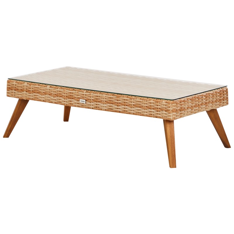 Zestaw ogrodowy ze stolikiem dla 5 osób VITTORIA Technorattan Złamana biel