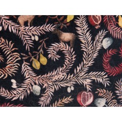 Zestaw 2 poduszek dekoracyjnych RICINUS Welur 45 x 45 cm Czarny Wzór orientalny