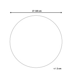 Dywan okrągły z juty ⌀ 120 cm beżowy GOLGEN