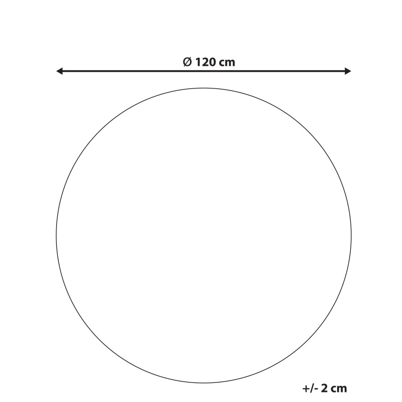 Dywan okrągły z juty ⌀ 120 cm beżowy GOLGEN
