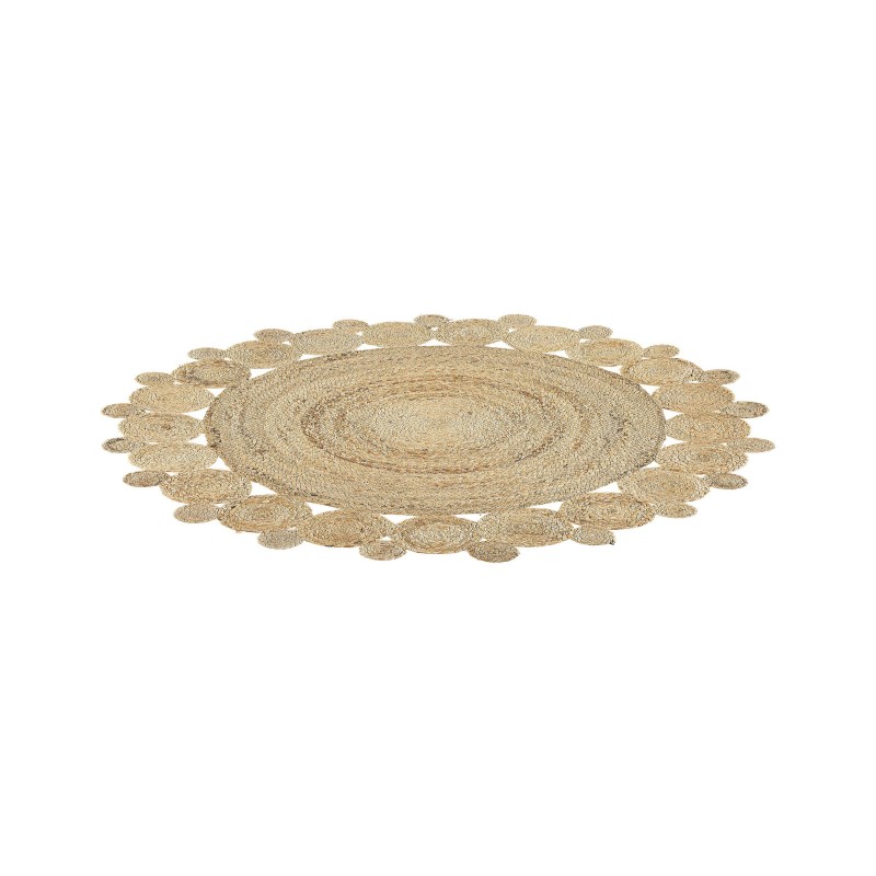 Dywan okrągły z juty ⌀ 120 cm beżowy GOLGEN