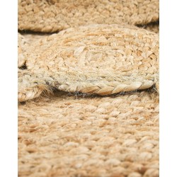 Dywan okrągły z juty ⌀ 120 cm beżowy GOLGEN