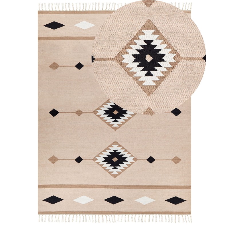 Dywan bawełniany kilim 160 x 230 cm wielokolorowy BERDIK