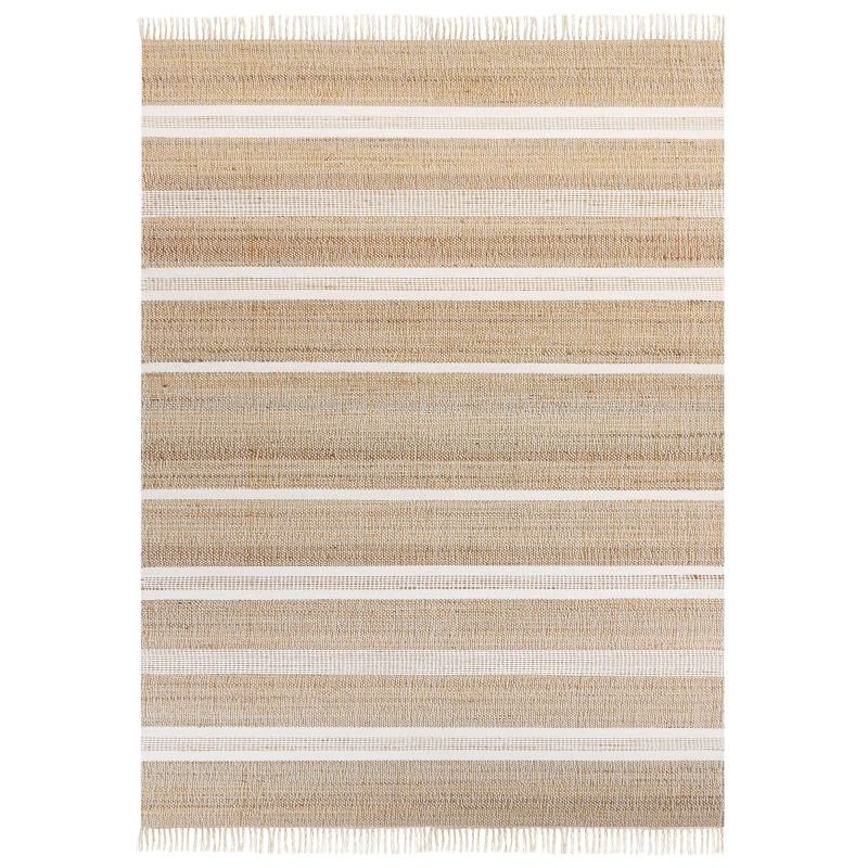 Dywan z juty 160 x 230 cm beżowo-biały TALPUR