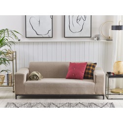 Sofa ogrodowa beżowa z czarnym ROVIGO