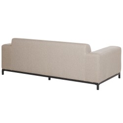 Sofa ogrodowa beżowa z czarnym ROVIGO