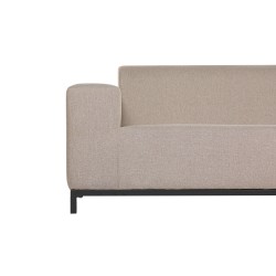 Sofa ogrodowa beżowa z czarnym ROVIGO