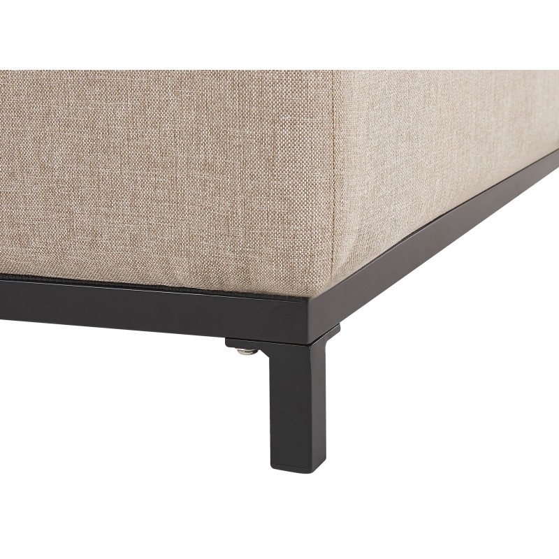 Sofa ogrodowa beżowa z czarnym ROVIGO