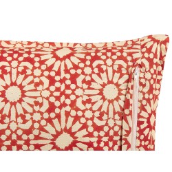 Poduszka dekoracyjna CEIBA Bawełna 45 x 45 cm Czerwony Wzór geometryczny