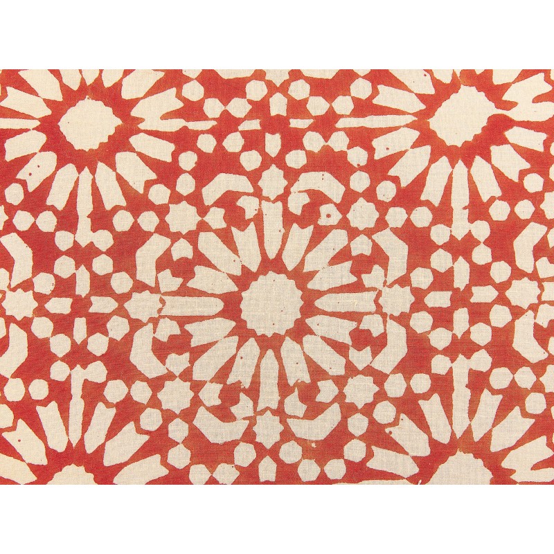 Poduszka dekoracyjna CEIBA Bawełna 45 x 45 cm Czerwony Wzór geometryczny