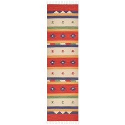 Dywan bawełniany kilim 80 x 300 cm wielokolorowy ALAPARS