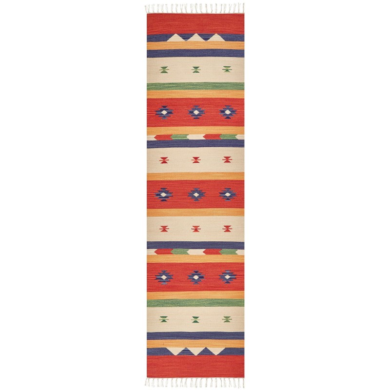 Dywan bawełniany kilim 80 x 300 cm wielokolorowy ALAPARS