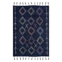 Dywan bawełniany 140 x 200 cm czarny CORUM