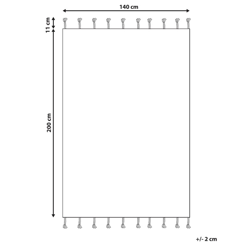 Dywan bawełniany 140 x 200 cm czarny CORUM