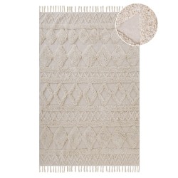 Dywan bawełniany 140 x 200 cm beżowy DIDIM