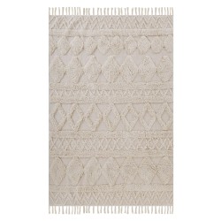 Dywan bawełniany 140 x 200 cm beżowy DIDIM