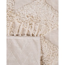 Dywan bawełniany 140 x 200 cm beżowy DIDIM