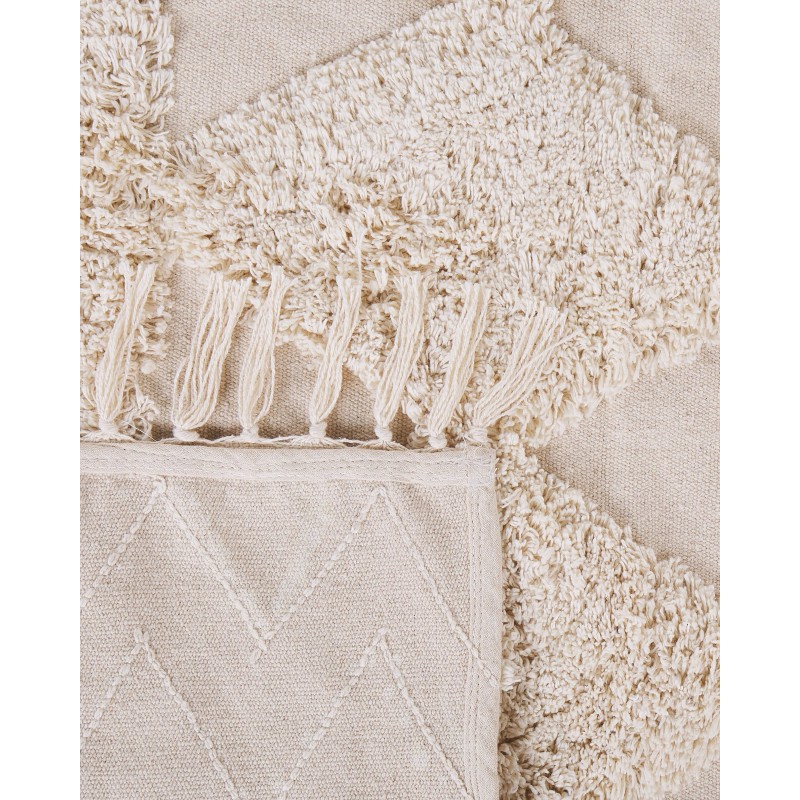 Dywan bawełniany 140 x 200 cm beżowy DIDIM