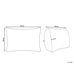 Zestaw 2 poduszek dekoracyjnych BANORI Len 30 x 50 cm Czarny Jednolity