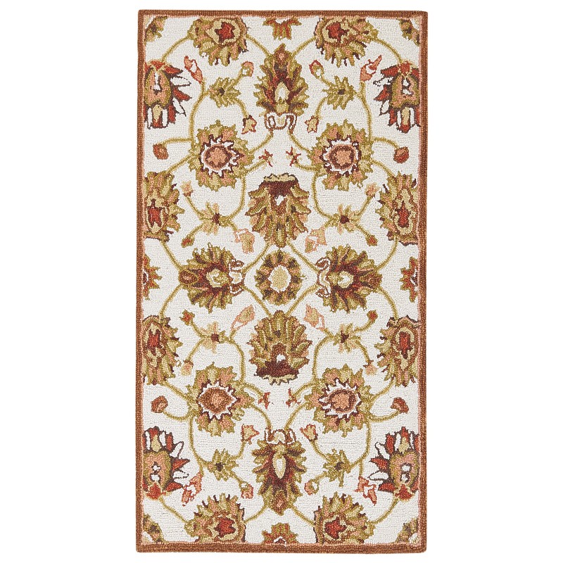 Dywan wełniany 80 x 150 cm beżowo-brązowy EZINE