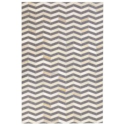 Dywan skórzany 160 x 230 cm szaro-beżowy BAGGOZE