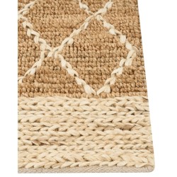 Dywan z juty 80 x 300 cm beżowy ZORAVA